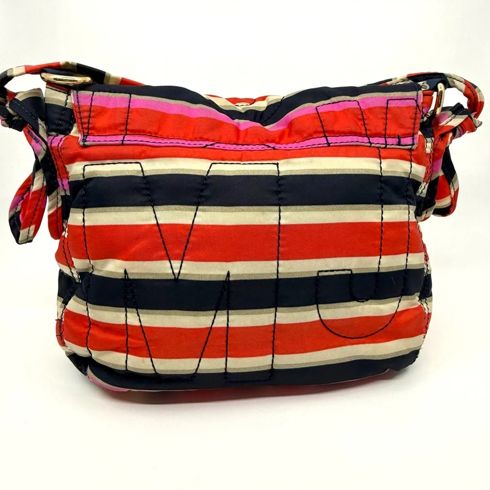 Marc Jacobs Workwear 2 Way Bag Nylon Stripes Preppy - Picture 2 of 11